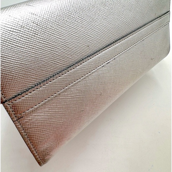 Auth Prada Small Double Cromo Saffiano Cuir City Calf Monochrome Top Handle Bag - Picture 9 of 16